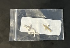 Swarovski Crystal Baguette Cross Gold Plated