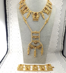 Book Juliana D&E for KJL Cast Urn Parure Bib Necklace Bracelet Egyptian Set