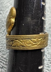 VTG Spain Metal Coiled Ring Double Eagle Head Scroll-work Size 7 RD5