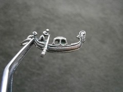Gondola & Gondolier Venice Vintage Sterling Silver Bracelet Charm Pendant 2.0g