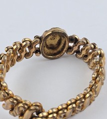 Antique Carmen Sweetheart Heart initial “P” gold filled? bracelet -one bad link