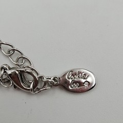 Vintage COOKIE LEE Pink Rhinestone Flower Pendant Necklace Silver Tone Chain