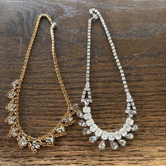 Vintage Necklaces 1940’s set of two chokers fine heirloom fashion jewlery
