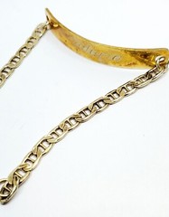 Vermeil 925 Sterling Silver Anchor Mariner Link Chain ID Bracelet 7.25″ (52)