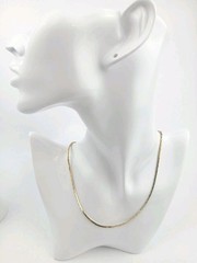 18k GP Necklace Chain Dainty Vintage 18 In Womens Patterned