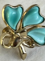 Vintage Barclay Thermoset Turquoise Earrings Screw Back Signed