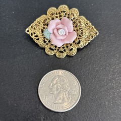 Lot Rose Pins Necklaces Liz Claiborne EBJ V Evers NRT 1 Sterling Marcasite 925