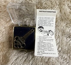 Antique Vintage Clip Tension Collectible Ease Key to Adjust K Clip Earrings RARE