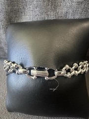 Vintage Monet Bracelet Silver And Gold Tone Signed 7”