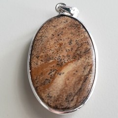 VINTAGE COLLECTIBLE STERLING SILVER 925 PENDANT, 2″ GENUINE STONE