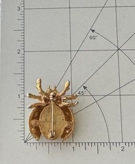 Vintage ladybug brooch enamel on metal