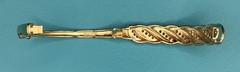 Vintage Vermeil Gold Sterling Silver Multi-Gemstone Braided Ribbon Bangle 7″