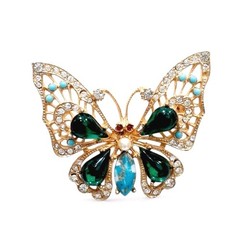 Vintage Signed ART Butterfly Brooch & Clip Earrings SEE DESCRIPTION Free Ship!
