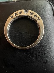 Diamond Eternity Wedding Anniversary Band With Hearts In 14k White Gold Sz 6.5