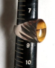 VINTAGE NAVAJO STERLING SILVER TIGER’S EYE HEAVY RING ~SIZE 8~ MEXICO 925 ~ 24GR