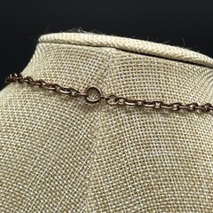 Vintage Copper Necklace and Clip-on Earring Chain Metal Clusters