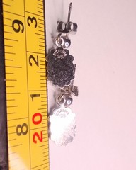 Vintage Wheeler Sterling Silver Black Onyx Dangle Earrings Southwestern WN