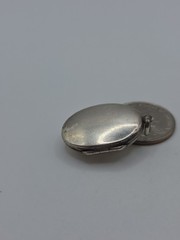 Vintage Sterling Silver 925 Monogram R Double Oval Locket Pendant 7.5g
