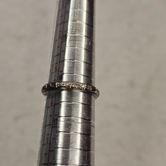Antique BELAIS 18K White Gold Engraved Wedding Band Ring Art Deco Size 5.5