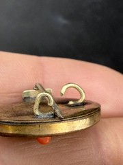 Vintage Victorian Engraved Brooch Pin Gold Filled Coral Branch Gold Tone