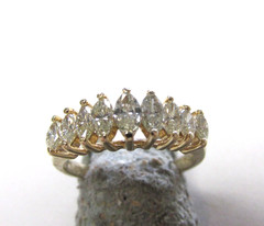 Stunning 14k Gold 1.03 ctw Marquise Diamond Ring Band Size 7 VS1-I MAKE OFFER