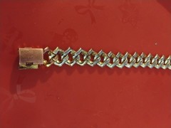 Vintage Gold Plated Moissanite Cuban Link Bracelet