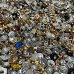 2nd Half /50p Vintage-now Costume Jewelry makeing Lots button Read Description