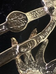 Vintage JJ Jonette Lady Remington Brooch Pin Gold Tone Signed