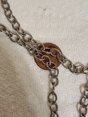 Vtg Signed Celebrity Silvertone & Enamel Large Butterfly Necklace