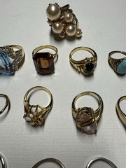 Lot Of 13 Vintage Rings Various Sizes
