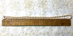 VTG Imitation Beads Strand Fashion Necklace silver tone closure 28in.