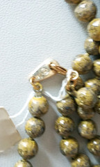 Vintage Marbled Enamel Metal Bead Necklace “Oops a Daisy”