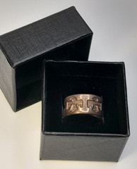 Bell Thunderbird Copper Ring -Stamped Bell Solid Copper – Size 6 – Wide Band