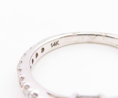 14k GOLD Vintage Ring Elegant Real 1 ct Lab Grown Diamond Band Sz 7 GR1213