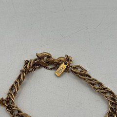 Vtg Monet Link Gold Tone Charm Bracelet Grand Piano Heart Wishing Well Tree ETC