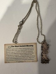Aaron’s Priestly Blessing scroll ‘YHWH’ Yahweh Amulet Pendant 5th century b.c.e