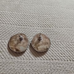 Vintage Pink Cabochon Round Statement Earrings Bold Western Post Studs Y2K