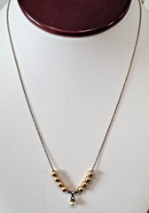 Vintage 1960s 12k Gold Fill Cultured Pearl Bead Ball Necklace USA made see video
