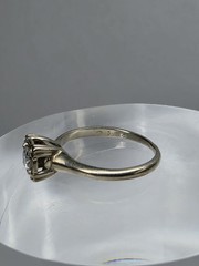 Antique Art Deco .25ct Diamond 14K White Gold Ring Sz 4 1/2 Estate Fresh