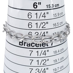 Vintage Sterling Silver 925 Textured Link Chain Bracelet 7″
