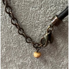 Vintage Chico’s Stone Buddha Pendant Necklace Leather Cord