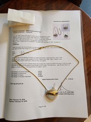 Vintage 9ct Opal 14k Yellow Gold Pendant With Diamond & Tanzanite Accents