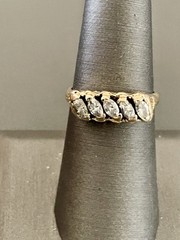14KT Yellow Gold 0.60CTW Diamond Ring. Size 7 (B35)