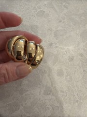 Vintage Gold 1980S Hoops Pierced Earrings Fun Classic. Fun Way To Party 80s Fad