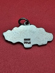 Sterling Silver Map of NASSAU Bahamas Vintage Souvenir Charm Pendant