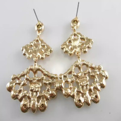 NEW Monet Iridescent Crystal Fan Chandelier Drop Earrings Party Wedding Bridal