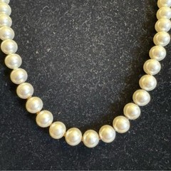 Vintage Japan Large Faux Pearl 10mm Beaded Strand 27″ Necklace Box Clasp Classic