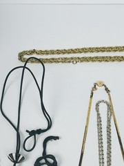✨VTG Lot Of 18 Vintage Necklaces & Belt, Chains, Gold silver Tone Varies Styles