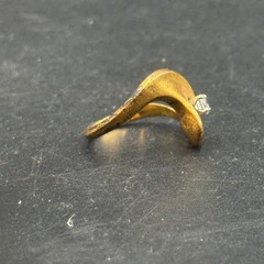 Vintage Irregular Bold Ring Gold Tone