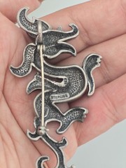 Signed Metropolitan Museum of Art MMA Sterling Silver 925 Dragon Pendant Brooch